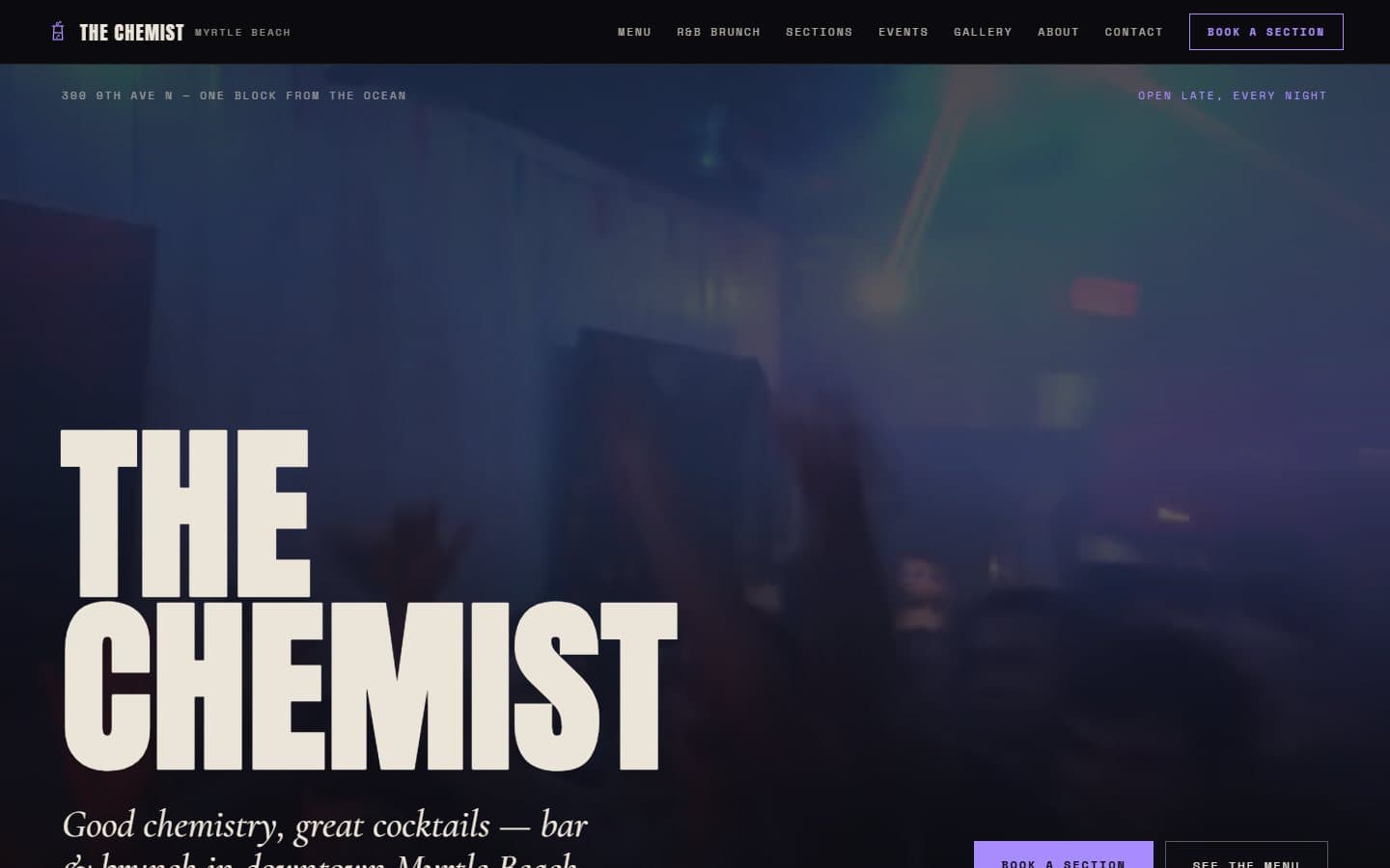 The Chemist — live website homepage